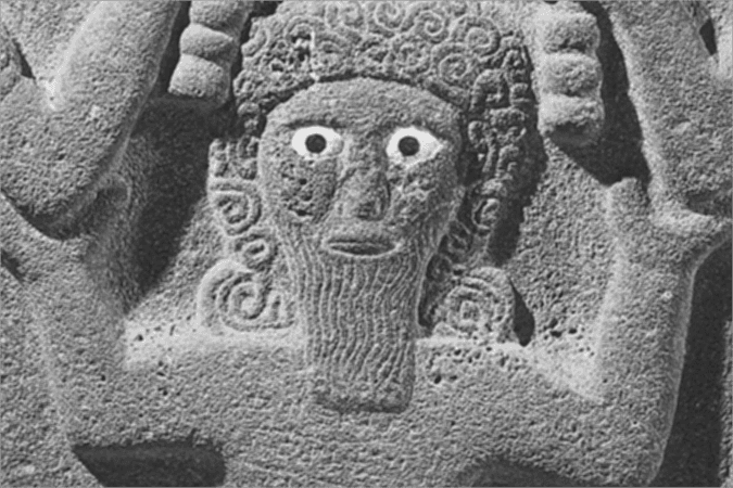 Fundo com entalhe de Gilgamesh